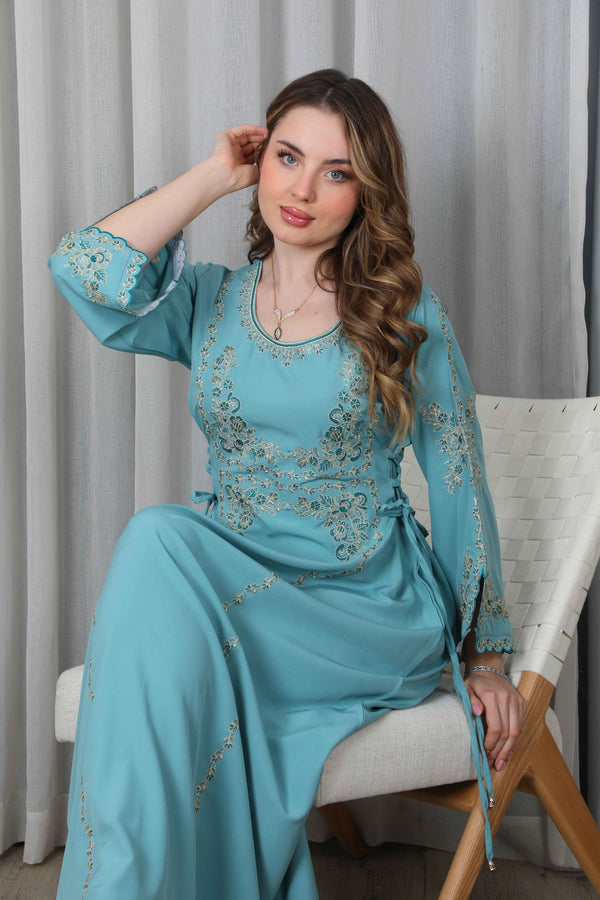 BintAlBilad Saudi Summer Jalabiya For Women New Collection Luxury Designs - ZR-457