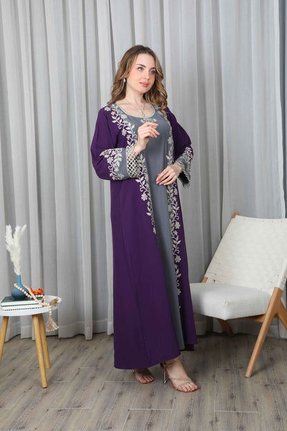 Bint Al Bilad Women's Summer Full-Length Jalabiya Dress for Ramadan, Eid Ul Fitr - ZR-529