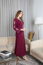 BintAlBilad Saudi Summer Jalabiya For Women New Collection Luxury Designs - ZR-511