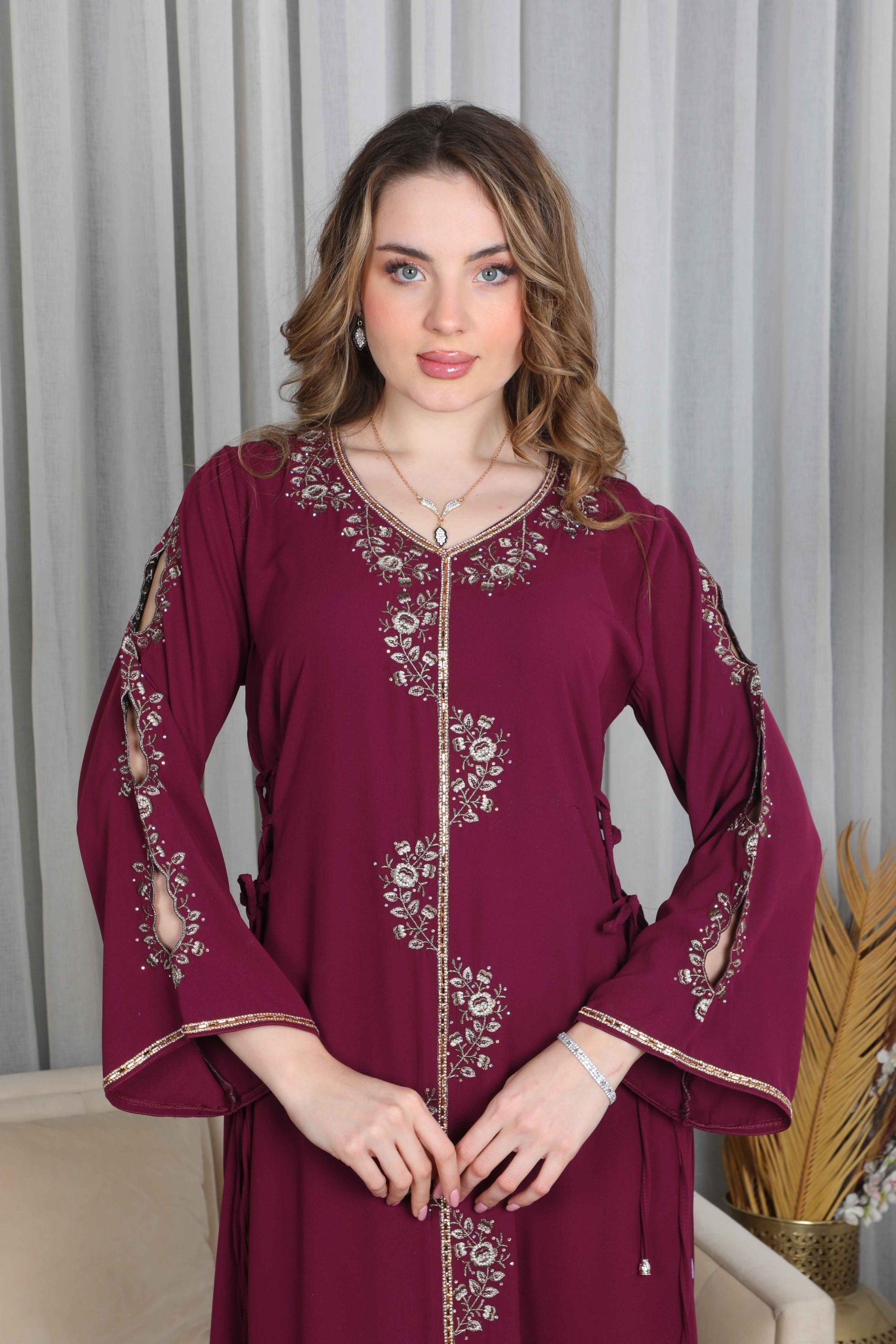 BintAlBilad Saudi Summer Jalabiya For Women New Collection Luxury Designs - ZR-511