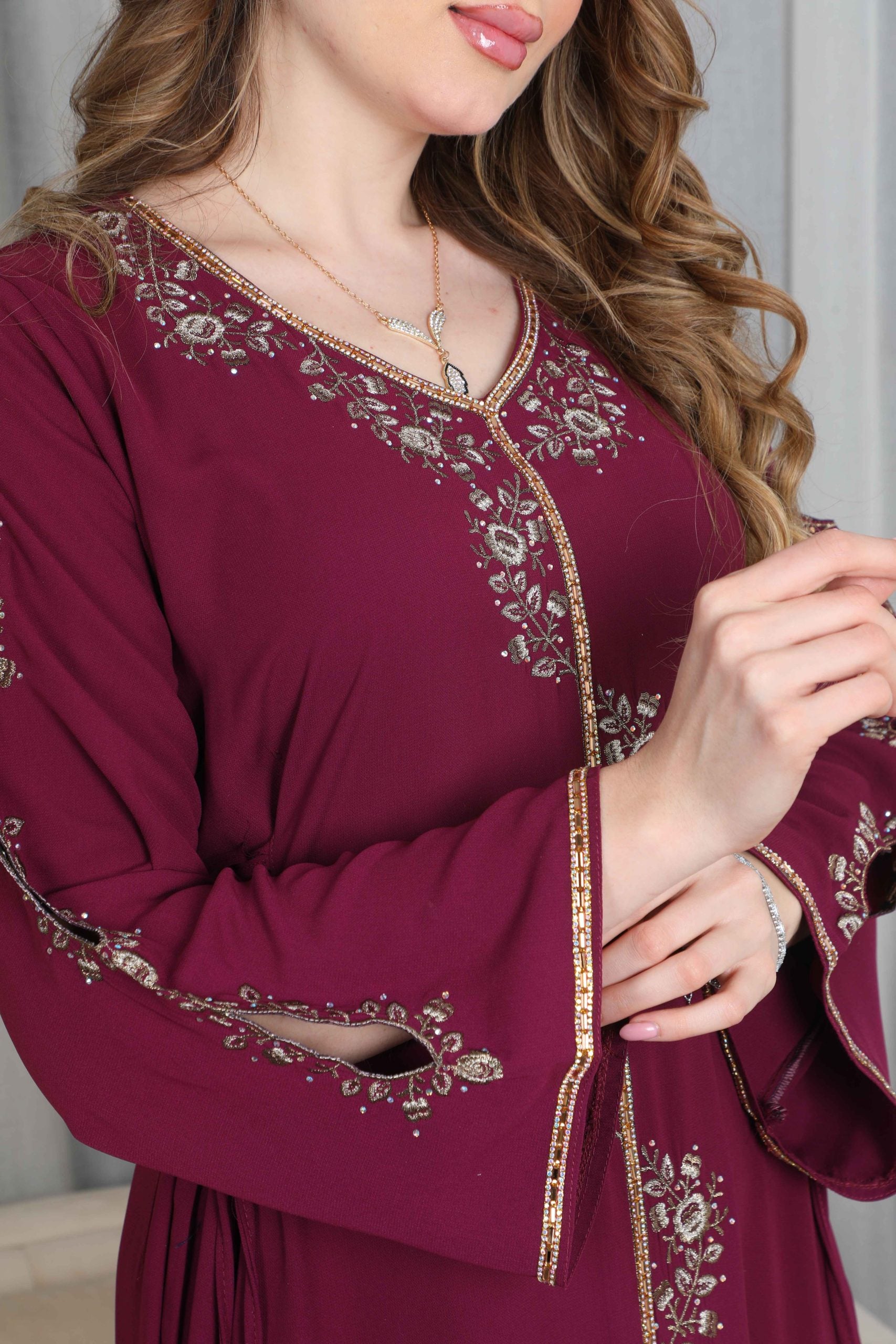 BintAlBilad Saudi Summer Jalabiya For Women New Collection Luxury Designs - ZR-511
