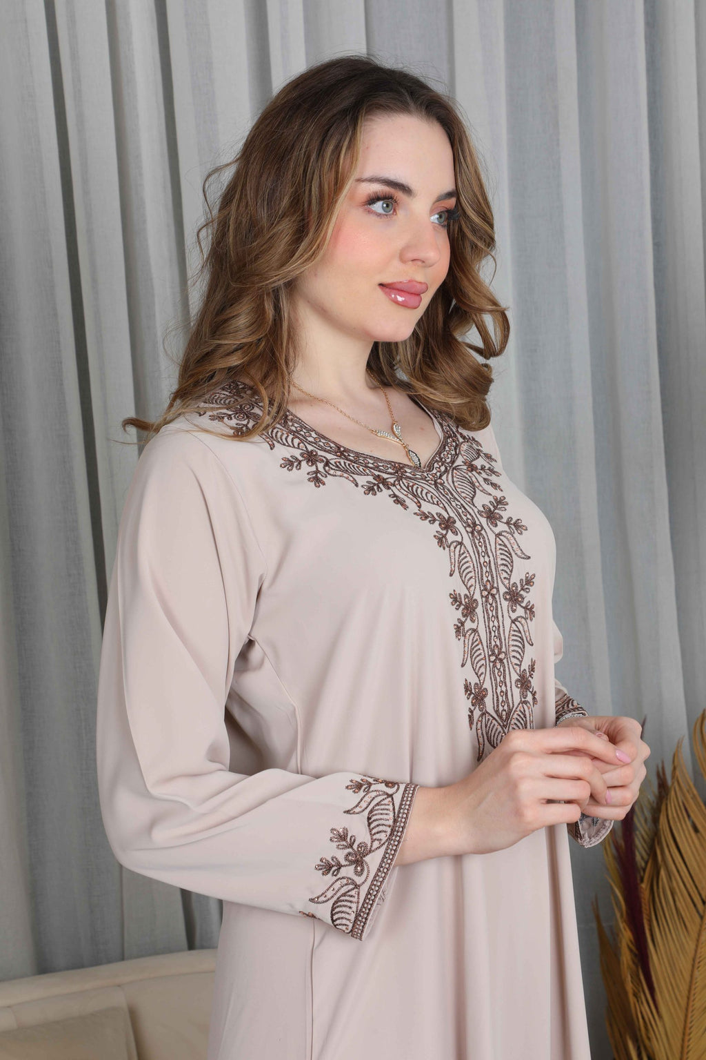 BintAlBilad Saudi Summer Jalabiya For Women New Collection Luxury Designs - 4284