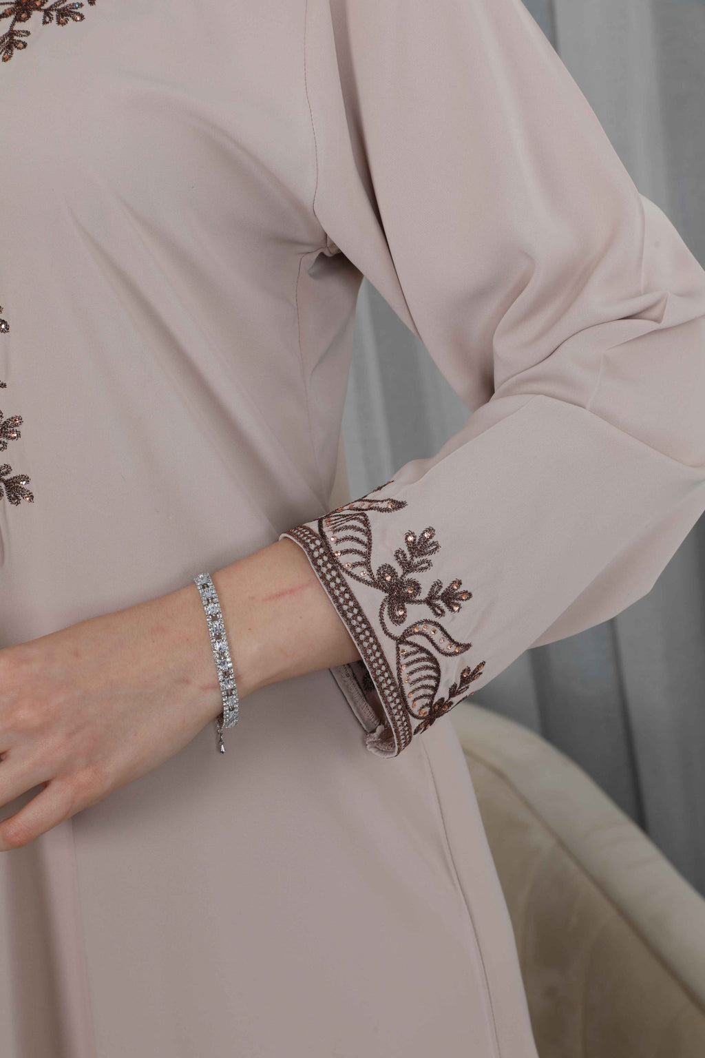 BintAlBilad Saudi Summer Jalabiya For Women New Collection Luxury Designs - 4284