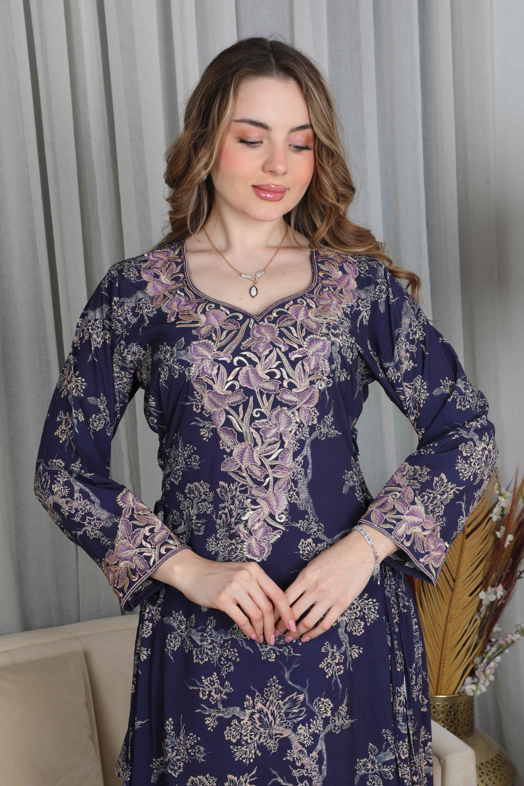 BintAlBilad Saudi Summer Jalabiya For Women New Collection Luxury Designs - ZR-515