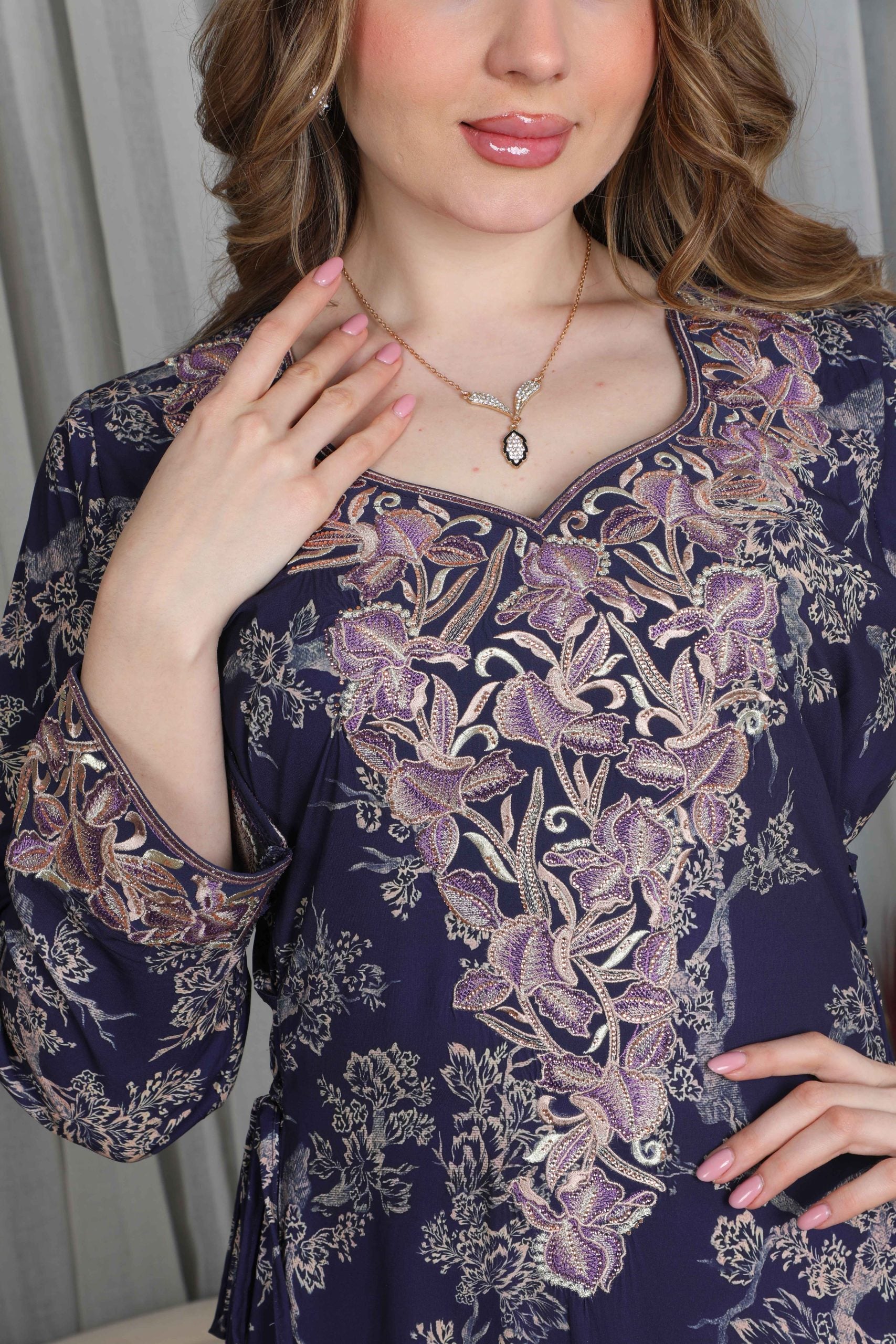 BintAlBilad Saudi Summer Jalabiya For Women New Collection Luxury Designs - ZR-515