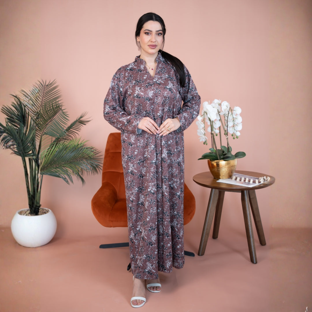 Elegant winter jalabiya with a distinctive modern design - DB227