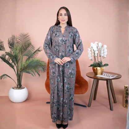 Elegant winter jalabiya with a distinctive modern design - DB222