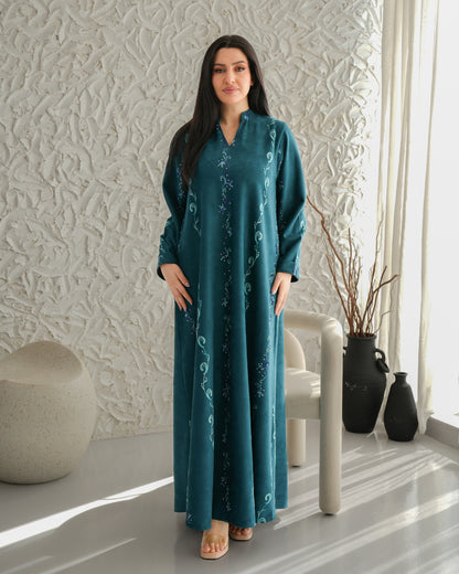 جلابية شتوية أنيقة بتصميم عصري مميز - 4621