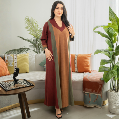 Elegant winter jalabiya with a distinctive modern design - 4602