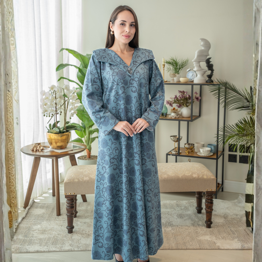 Elegant winter jalabiya with a distinctive modern design - 4532