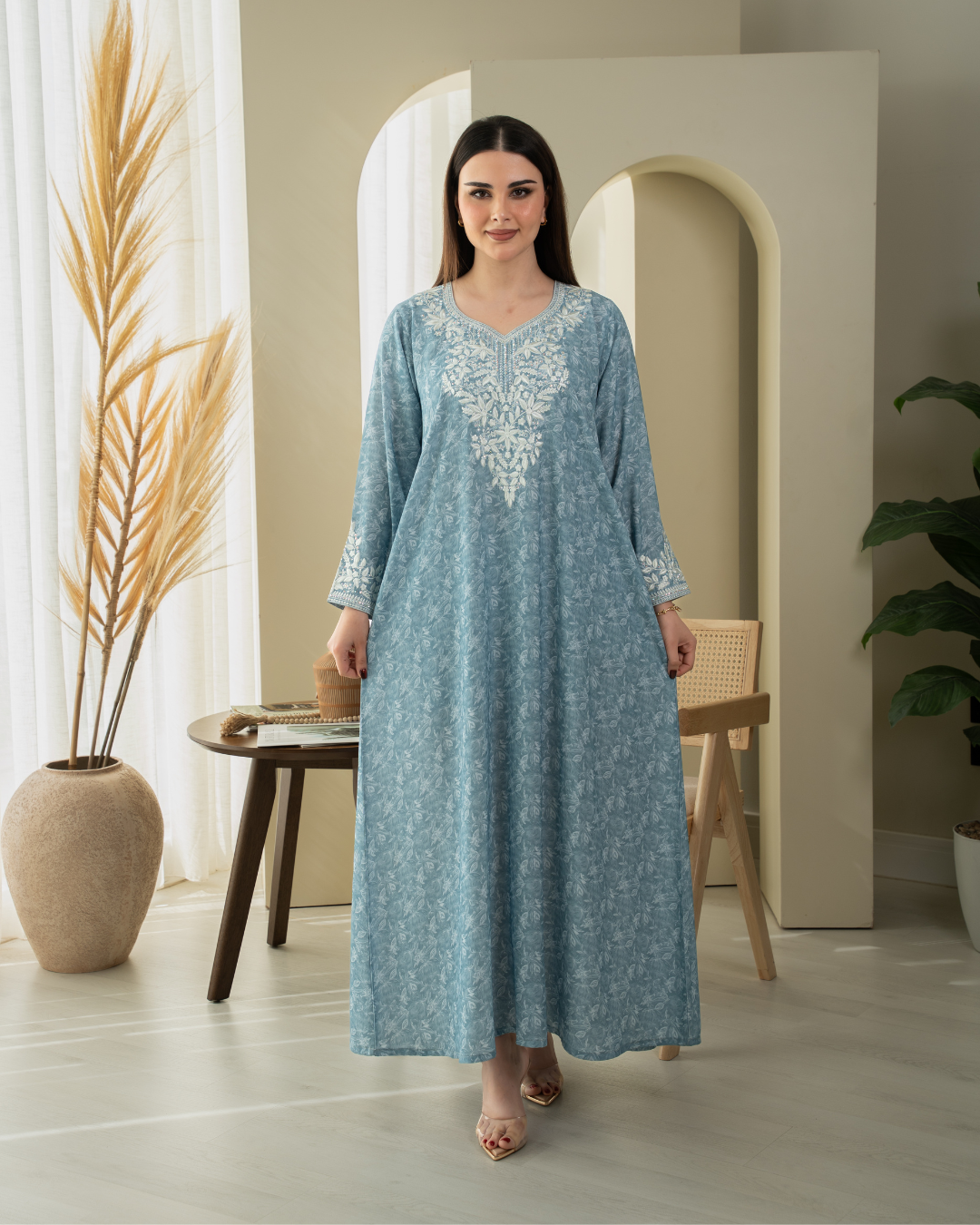 ZR738 - جلابية ذوق راقٍ بإطلالة محتشمة