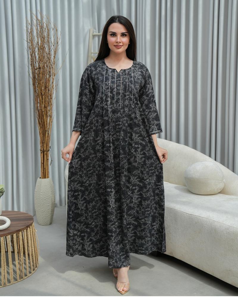 ZR721 - جلابية ذوق راقٍ بإطلالة محتشمة