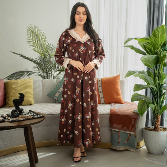 Elegant winter jalabiya with a distinctive modern design - 4584