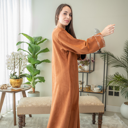 Elegant winter jalabiya with a distinctive modern design - 4548