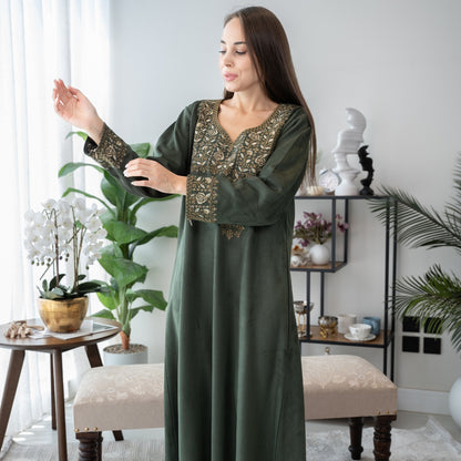 Elegant winter jalabiya with a distinctive modern design - 4537