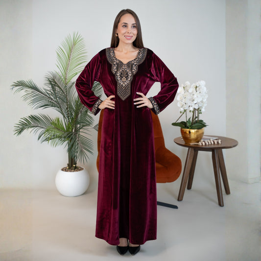 Elegant winter jalabiya with a distinctive modern design - DB219