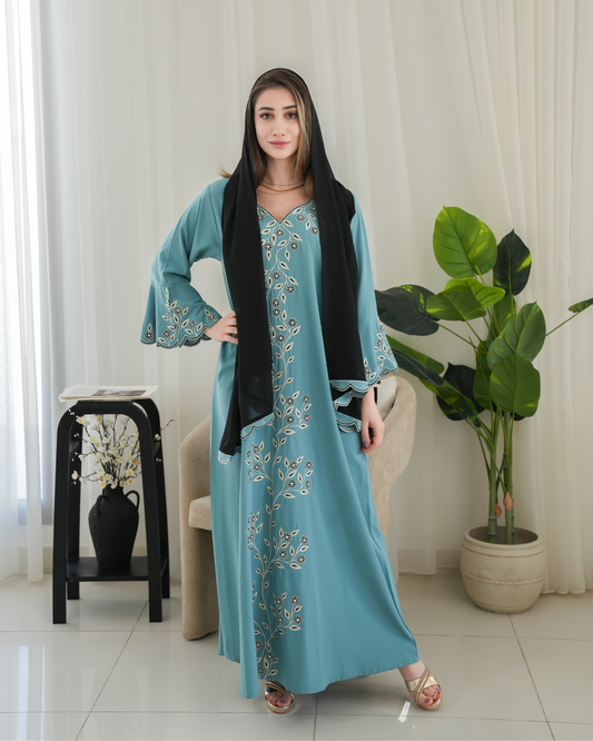 ZR734 - جلابية ذوق راقٍ بإطلالة محتشمة