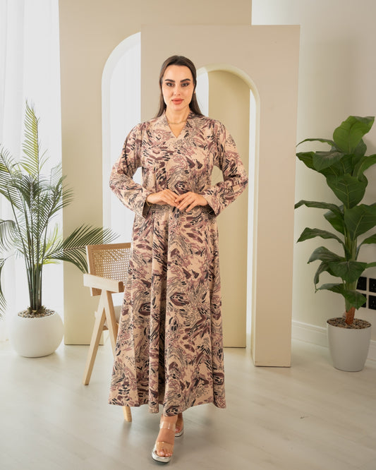 Elegant winter jalabiya with a distinctive modern design - ZR699