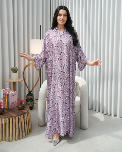 4371 - جلابية ذوق راقٍ بإطلالة محتشمة