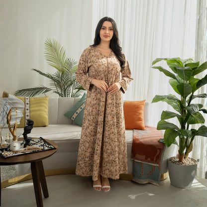 Elegant winter jalabiya with a distinctive modern design - 4600