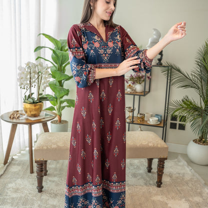 Elegant winter jalabiya with a distinctive modern design - 4581