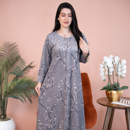 Elegant winter jalabiya with a distinctive modern design - 4572