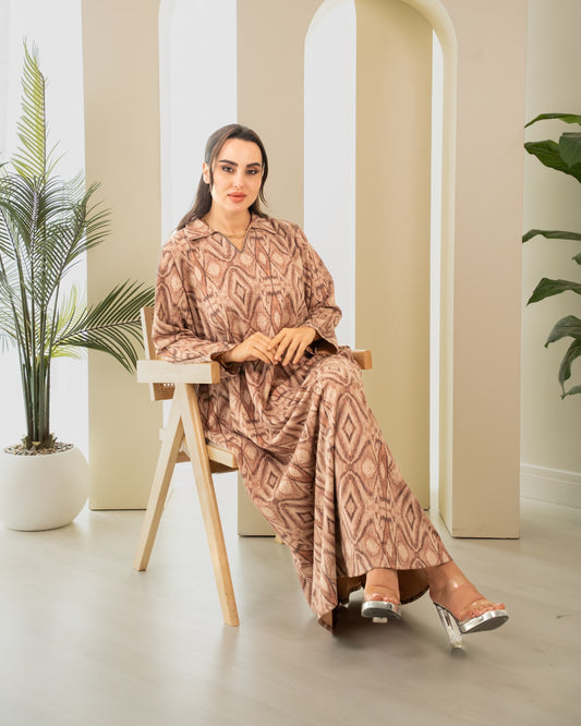 Elegant winter jalabiya with a distinctive modern design - ZR700