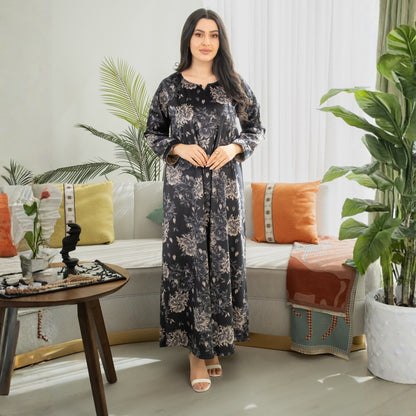 Elegant winter jalabiya with a distinctive modern design - 4594