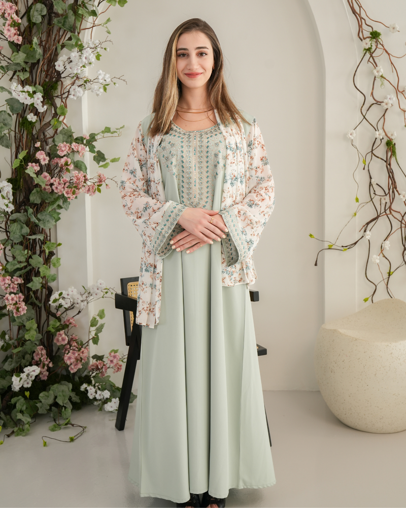 ZR714 - جلابية ذوق راقٍ بإطلالة محتشمة