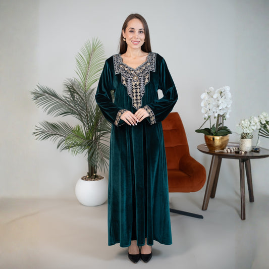 Elegant winter jalabiya with a distinctive modern design - DB212