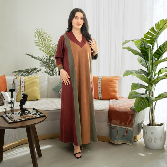 Elegant winter jalabiya with a distinctive modern design - 4602