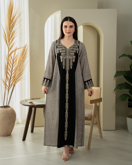 ZR742 - جلابية ذوق راقٍ بإطلالة محتشمة