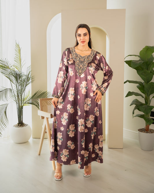Elegant winter jalabiya with a distinctive modern design - DZ0301