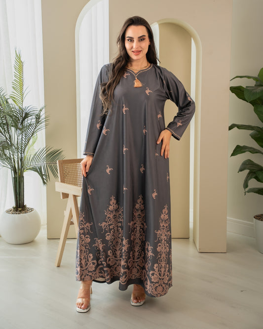 Elegant winter jalabiya with a distinctive modern design - ZR694