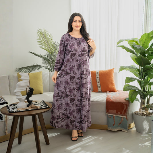 Elegant winter jalabiya with a distinctive modern design - DB240