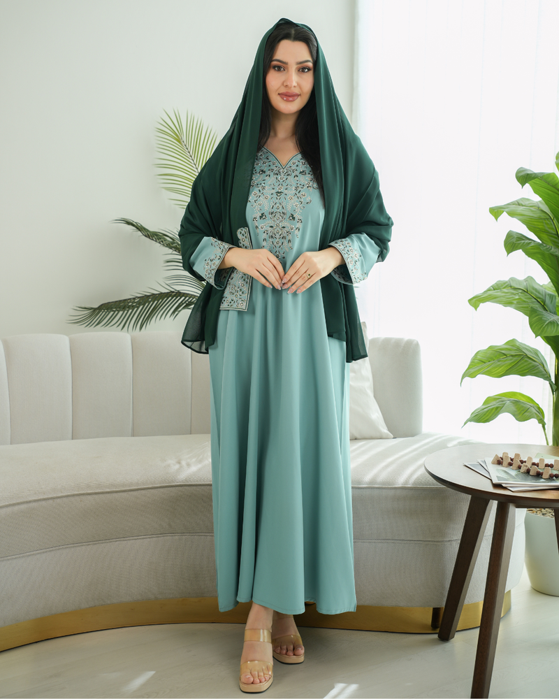 Majestic Grace Jalabiya – Where Saudi Elegance Meets Modern Style - 4580