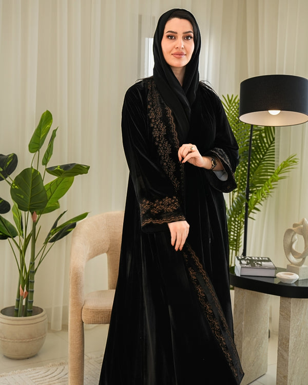 Winter Classic Abaya with Modern Cut – Timeless Modest Style By Bint Al Bilad - AB011