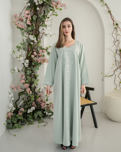 ZR718 - جلابية ذوق راقٍ بإطلالة محتشمة