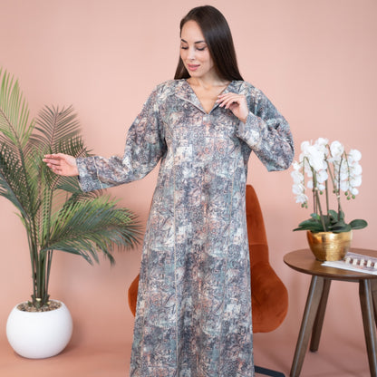 Elegant winter jalabiya with a distinctive modern design - 4550