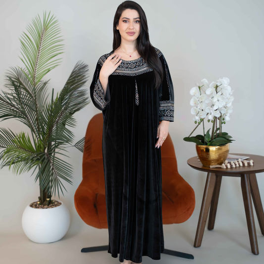 Elegant winter jalabiya with a distinctive modern design - 4531