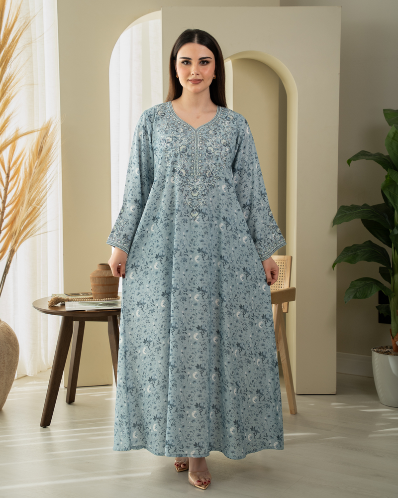 ZR745 - جلابية ذوق راقٍ بإطلالة محتشمة