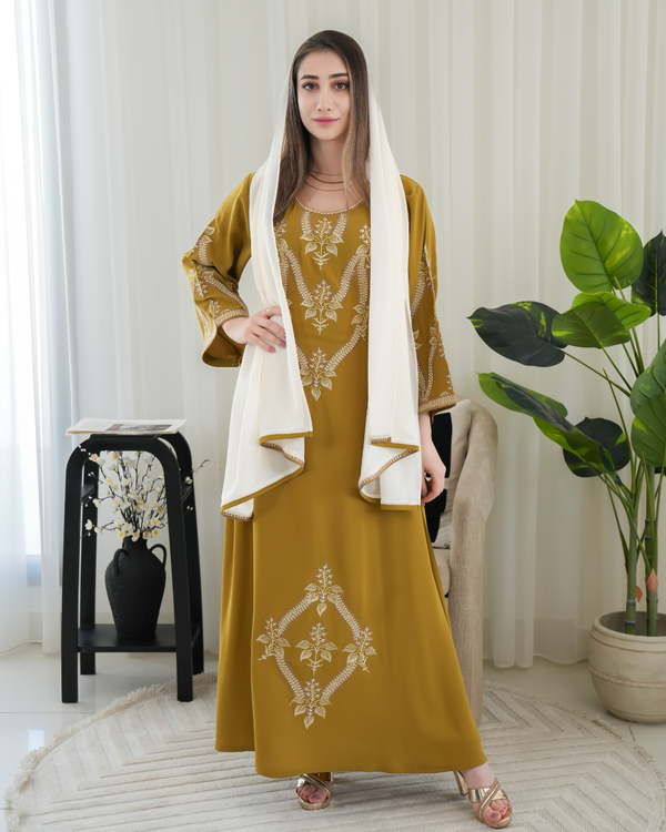 ZR733 - جلابية ذوق راقٍ بإطلالة محتشمة