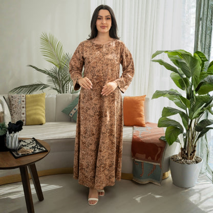 Elegant winter jalabiya with a distinctive modern design - 4591