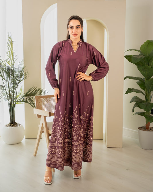 Elegant winter jalabiya with a distinctive modern design - ZR695