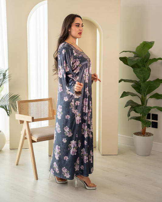 Elegant winter jalabiya with a distinctive modern design - DZ0299