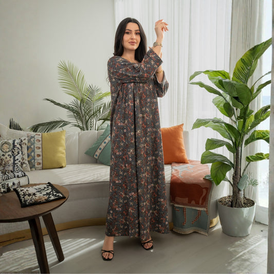 Elegant winter jalabiya with a distinctive modern design - DB236