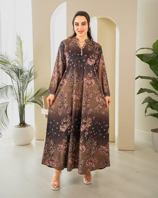 Elegant winter jalabiya with a distinctive modern design - ZR697