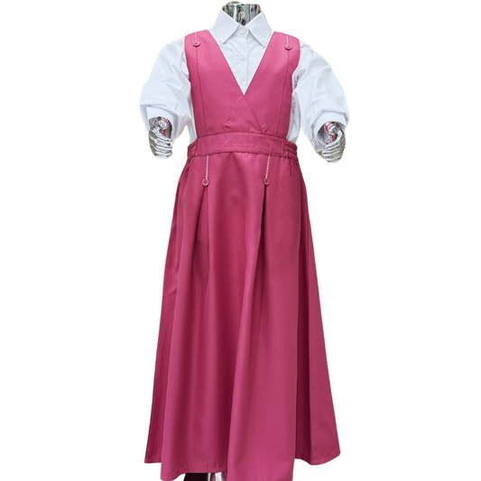 Saudi Girls’ School Uniform – Pink Jumper with White Shirt (Style - five)