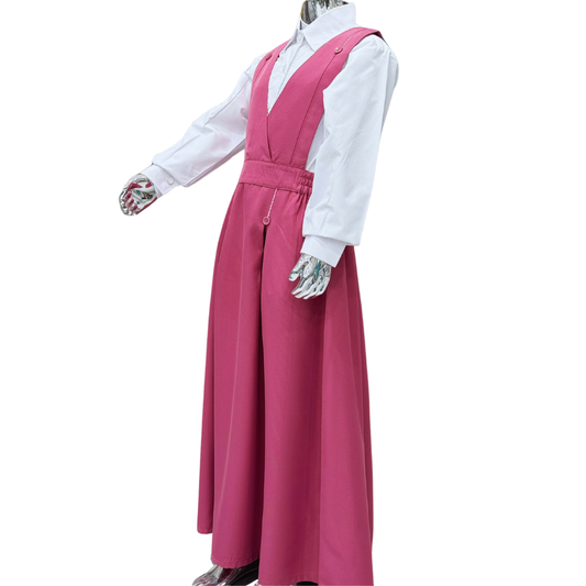 Saudi Girls’ School Uniform – Pink Jumper with White Shirt (Style - five)