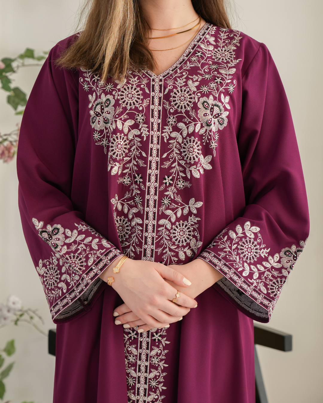 ZR719 - جلابية ذوق راقٍ بإطلالة محتشمة